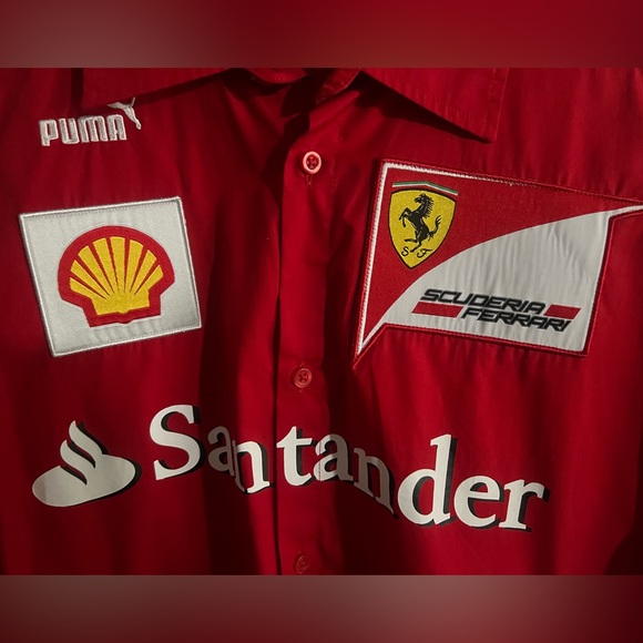 Men’s Button Front Scuderia Ferrari Racing Team Shirt, size XXL - Picture 2 of 4
